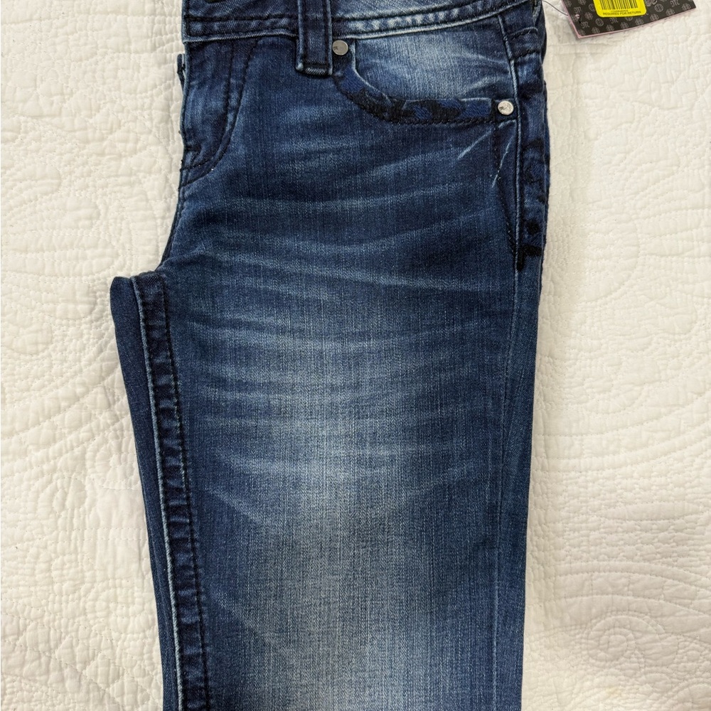 Miss Me Signature Dark Blue Skinny Jeans NWT - Picture 3 of 12